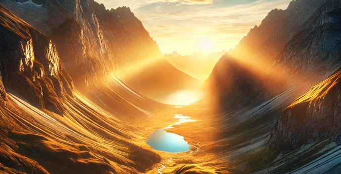 Sunrise over a mountain range, representing fresh perspectives and mindset shifts